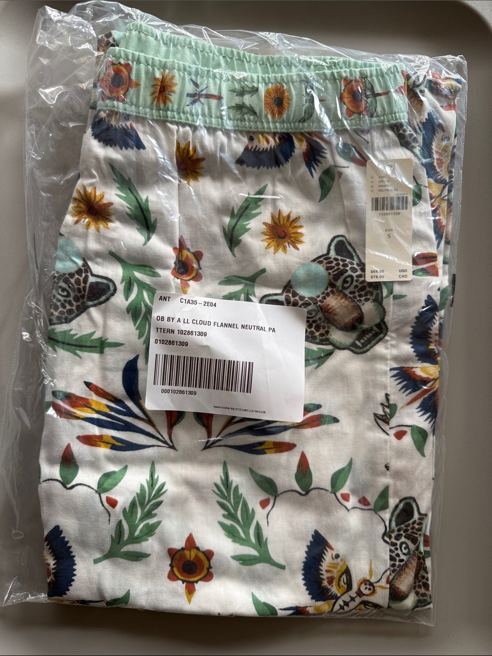 NWT Anthropologie LyreBird Flannel Pajama Bottoms - Picture 5 of 7
